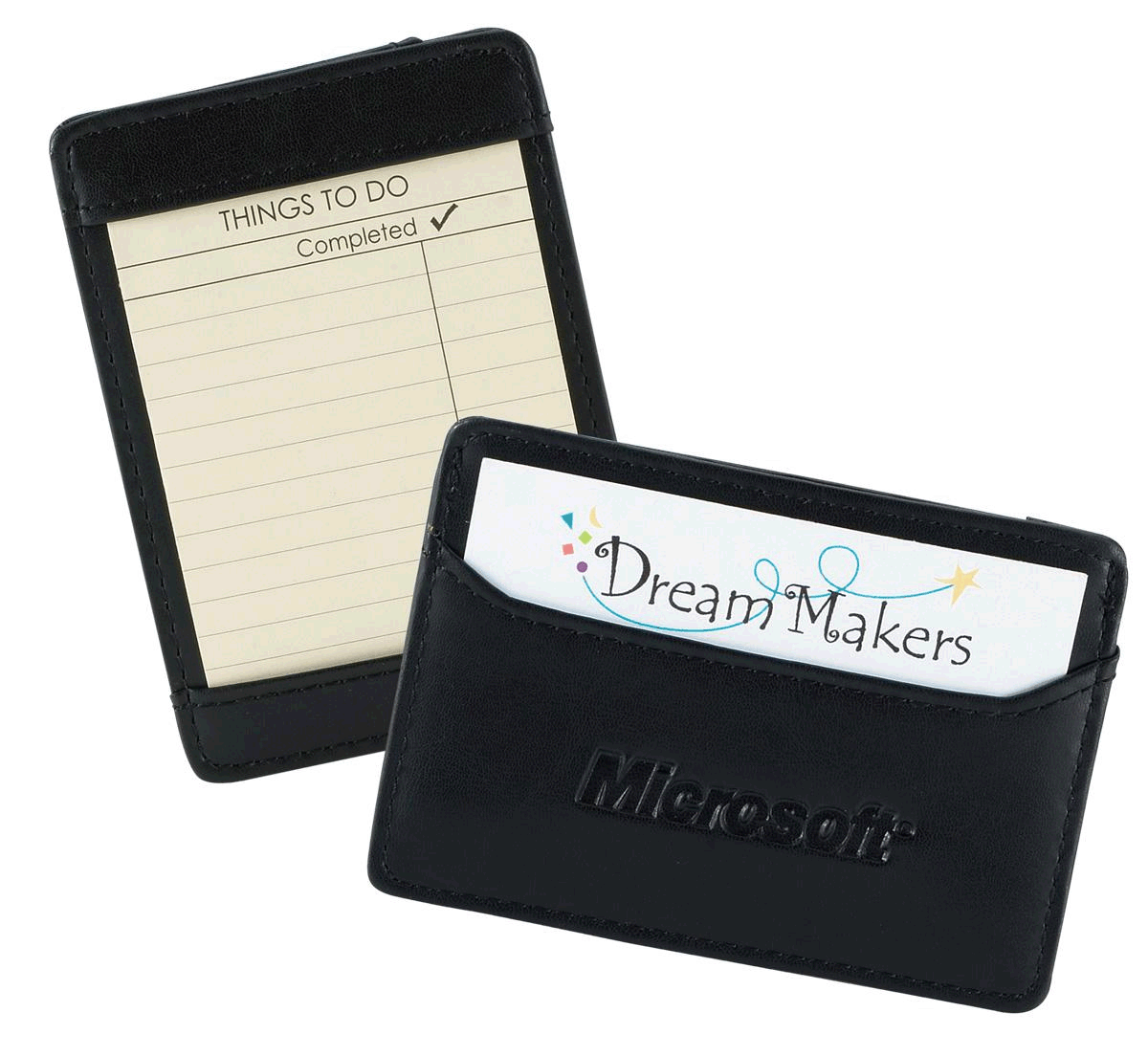 DALIX Executive Jotter Notepad Organizer with Business Card Slots and Pen Holder 